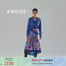 ERDOS 桑蚕丝A字裙浪漫伞裙丝巾裙垂感女半身裙 薰衣草紫 M 165/68A