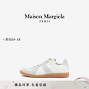 MAISON MARGIELA[情人节礼物]马吉拉德训鞋小白鞋拼接牛皮休闲男鞋经典单鞋运动鞋 101水洗白色 42
