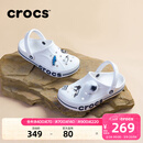 卡骆驰（CROCS）洞洞鞋贝雅卡骆班轻便耐磨一脚蹬休闲鞋|205089 白/深蓝-126 43 (270mm)