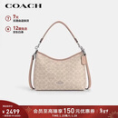 蔻驰（COACH）【品牌直供】女士LAUREL中号斜挎流浪包沙黄色CV975情人节礼物