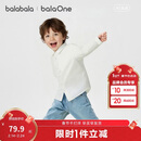 巴拉巴拉童装男童长袖衬衫翻领宝宝2026新款春装弧形下摆纯棉亲肤百搭衣服