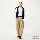 优衣库常规款女装针织廓形长裤/弯刀镰刀裤子483722 482287 482287/32深米色 M