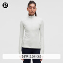 lululemon丨It's Rulu 女士跑步半拉链衫 LW3IMNS 蒸汽灰 M