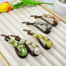 高级感水钻珠珠一字扭扭夹新款盘发抓夹后脑勺发量多发夹头饰 4个颜色各一个