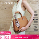 红谷女包单肩包女手提包包牛皮斜挎包丝巾搭配戴妃包 情人节送女友