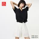 优衣库女装麻棉短裤/裤子26春夏新款482170 01 乳白色 M