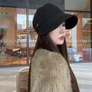 2026新款爆款洋气帽子休闲鸭舌帽子女春出游可挂口罩加厚帽子女 升级大帽檐*黑色
