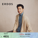 ERDOS 男装青果领双畦纯羊绒开衫年秋冬保暖外套 浅鸽灰 M 170/92A
