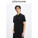 太平鸟【罗马布】太平鸟男装新精英80支POLO衫 黑色 第二批 3XL