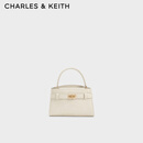 CHARLES&KEITH鳄鱼纹凯莉包手提斜挎婚包包女包生日礼物新年礼物CK2-50270880-1 Ivory象牙色 S