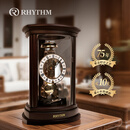 丽声（RHYTHM）机械坐钟实木上发条中堂座钟客厅卧室家用复古透明玻璃CRJ759WR06