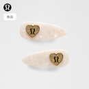 lululemon丨Jewelled Alligator 女士发夹 *2 只装 LW9FWPS 椰奶白/白/金 O/S