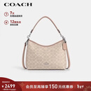 蔻驰（COACH）【品牌直供】女士LAUREL中号斜挎流浪包沙黄色CV975礼物
