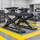 汽车四轮定位仪全套大剪式四柱举升机汽修4轮四轮定位机工具 地藏大剪