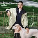 哈吉斯（HAZZYS）女装 2026春季新款【宋佳明星同款】两面穿中长款风衣ASWSH0DAH03 浅米色LI XL (170/92A 42)