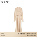 SNIDEL2026春夏新品甜美雪纺拼接露肩交叉针织连衣裙SWNO261316 象牙白 均码 (F)