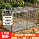 京东快递大号鸡笼家用室外镀锌防雨防黄鼠狼自动清粪鸡鸭鹅猫狗笼 【镀锌加粗方钢】150*58*62cm【侧开门天窗】