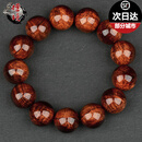 檀境收藏级海南黄花梨手串18mm男士佛珠紫油梨水波纹老料降香黄檀手串 【孤品J8752】一物一拍紫油梨 18mm*13颗海南黄花梨