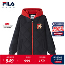 斐乐斐乐儿童童装棉服2026年春季新款男中大童休闲新年款连帽棉服 传奇蓝-NV 150