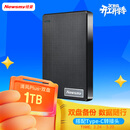 纽曼（Newsmy）1TB 移动硬盘机械  双盘备份 清风Plus系列 USB3.0 2.5英寸 风雅黑 海量存储 手机连接 格纹设计