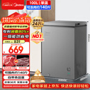 美的（Midea）100L单温家用冰柜减霜冷藏冷冻柜两用小冰柜一级能效节能冷柜小型冰箱BD/BC-100KMF(E)国家补贴