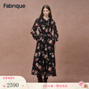 Fabrique 都铎玫瑰油画感印花圆领长袖连衣裙2026春季新品 花色 S