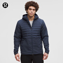 lululemon丨Down for It All 男士羽绒连帽夹克防风拒水 LM4AMVS 恣意蓝 L