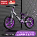 飞鸽儿童平衡车1-3-6岁小孩幼儿宝宝脚拖自行车轻便两轮滑步车12寸紫