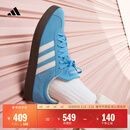 adidas「T头鞋」VL COURT复古休闲板鞋德训鞋男女阿迪达斯轻运动   蓝色/亮白/树脂黄 (推荐女生选小半码)   42