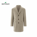 GENTSPACEGENTSPACE 2025年秋冬新品男士毛呢大衣 浅驼色 M 48 175/96A