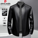 皮尔卡丹【头层绵羊皮】皮衣男秋冬商务休闲通勤百搭真皮立领合身挺括外套