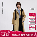 朗姿【25h风衣】朗姿Basic衣橱经典双排扣风衣外套高智通勤秋季新款女 深米色 XS