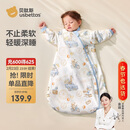 贝肽斯婴儿睡袋纯棉恒温儿童一体睡袋婴幼儿防踢被睡衣四季双层 奇境M