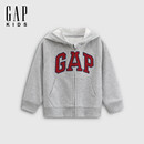 盖璞（GAP）男女幼童2026春季新款logo毛圈宽松连帽衫儿童装卫衣860963