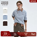 Teenie Weenie小熊女装卫衣冬装宽松日常休闲基础圆领长袖内搭上衣 蓝色 M