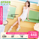 卡骆驰（CROCS）白鹿同款经典闪耀云朵洞洞鞋女士休闲鞋沙滩鞋|207241 粉笔色-0WV 37 /38(240mm)