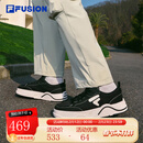 FILA FUSION斐乐男鞋【章昊同款】潮流帆布鞋季新款生活滑板鞋男鞋 黑/奶白-BG 42