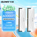 光威（Gloway）48GB(24GBX2) DDR5 6000 台式机内存条 天策 马甲条 三星颗粒 CL42 皓月白