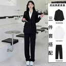 南木熊小个子西装套装女生西装一整套大学生答辩面试工作服正装职业装 西服+衬衫+西裤 L码【110-125斤】带垫肩