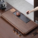 尚言坊茶盘带排水沥水高档大尺寸家用办公室功夫茶具竹制茶托盘干泡茶台