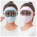 【到手2个】新款冰丝防晒面罩高尔夫冰丝感透气防晒全方位护眼角 【到手2个】蓝色+粉色