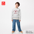 优衣库童装男童女童宽松直筒牛仔长裤水洗产品阔腿483503 478128 483503/65宝蓝色 160