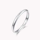 盛世琦缘铂金手镯女pt950纯铂金镯子白金手镯光面泥鳅背手镯半实心正圆 内径53mm 重21-23g 粗约7mm