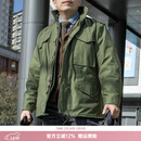 赫利肯战地风衣M65美式复古经典工装夹克 秋冬保暖防风上衣外套含内胆 军绿色（含内胆） M (高170-180cm 重150-170斤)