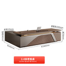 具辉老板桌轻奢高端办公室总裁董事长大班台老板桌新中式办公家具 2.4米老板桌