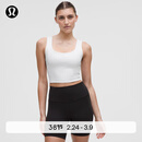 lululemon丨Wunder Train女士低圆领运动背心 *罗纹速干 LW1EULS 白色 S /6