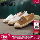 思加图2026春季小碎金大麦鞋渔夫鞋懒人鞋女鞋9UA37AA6 小碎金 36