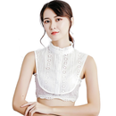 GLO-STORY假领子女 韩版衬衣假领子 复古百搭棉衬衫假领 立领白色