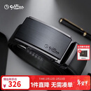 金利来【防指纹】头层牛皮男士自动扣光面皮带情人节礼物 黑色 125