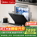 美的（Midea）洗碗机小型全嵌入式E7 Pro台面式家用全自动10套大容量小尺寸可洗锅台上灶下两用单独消毒热风烘干 台嵌两用 灶下可装 热风烘干丨可洗锅